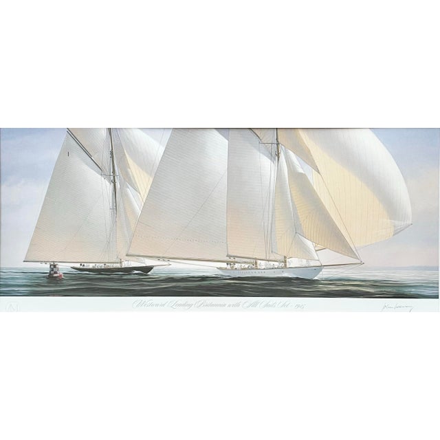 Nautical John Mecray “Westward Leading Britannia…” Framed, Matted & Signed Print For Sale - Image 3 of 10