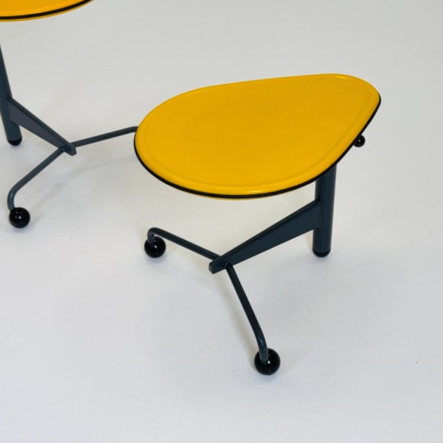 Gold Mid-Century Modern Adjustable Kick Side Table by Toshiyuki Kita for Cassina, 1980s For Sale - Image 8 of 11