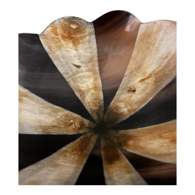 Polished Handmade Vintage Fluted Horn Bowl For Sale - Image 4 of 5