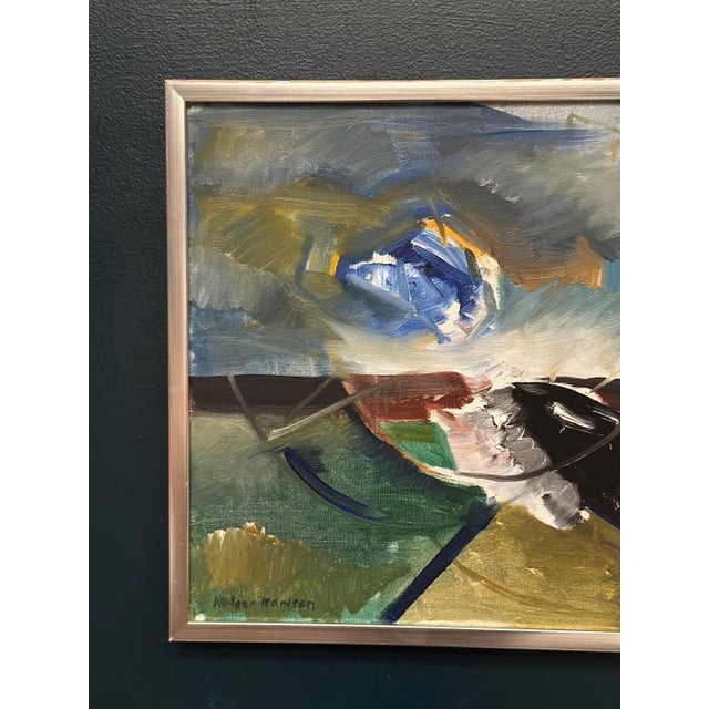Mid-Century Modern Holger Karlson, Swedish Composition, 1960s, Oil on Canvas, Framed For Sale - Image 3 of 18
