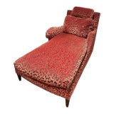 RJones Chaise Lounge Custom Upholstered With Bergamo Fabric For Sale