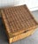 Chinoiserie 1970s Chinoiserie Wicker Hinge-Top Trunk/Chest W/ Brass Accents For Sale - Image 3 of 7