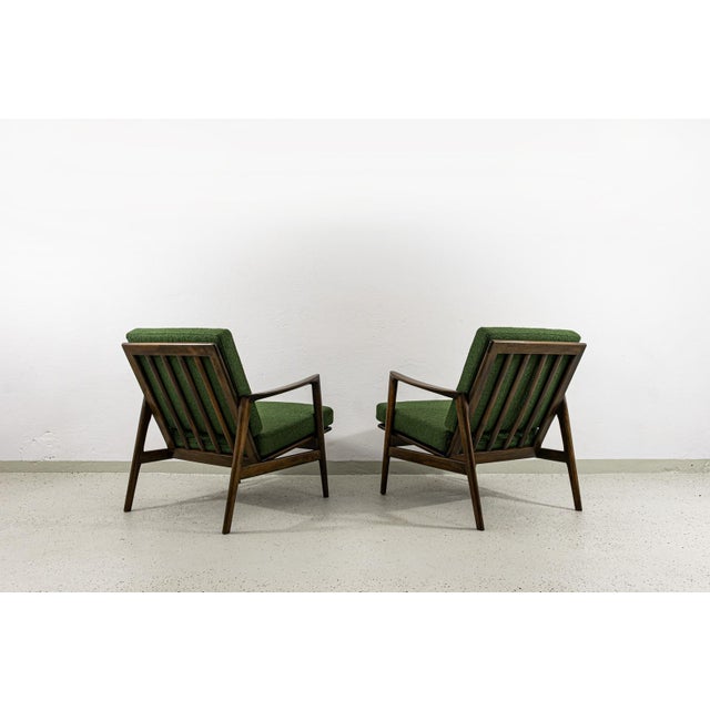 Forest Green Vintage Armchairs from SFM, Poland, 1960s, Set of 2 For Sale - Image 8 of 16