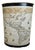 Vintage Map of the Americas North and South America Black Metal Wastebasket Bin For Sale