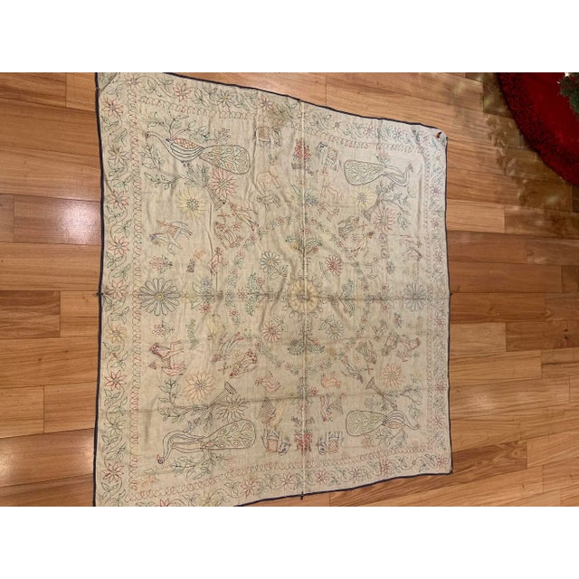 1990s Indian Embroidered Textile For Sale - Image 4 of 5
