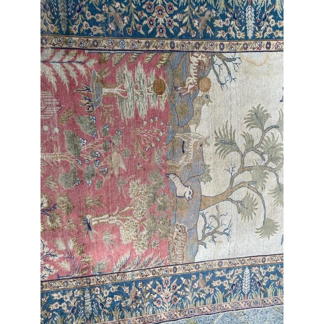 1920s Antique Turkish Silk Cesareh Rug, 1920s For Sale - Image 5 of 18