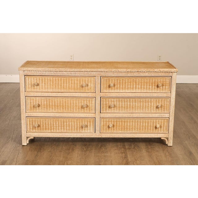 Lexington Henry Link Wicker Double Dresser For Sale - Image 15 of 18
