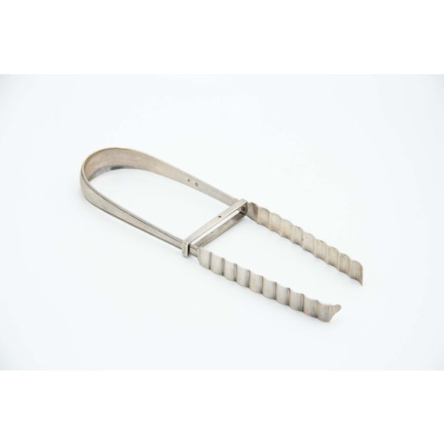 Large Silver Tongs for Bread Serving, in Very Good conditions. Designed before 1890 This piece has an attribution mark, I...