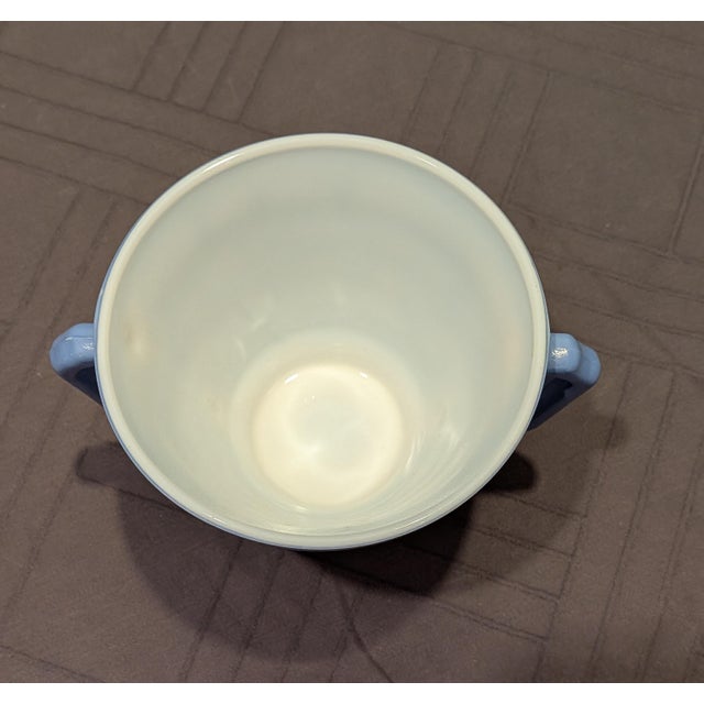 A beautiful and highly sought-after open sugar bowl from the 1940s, manufactured by the Hazel-Atlas Glass Company. Crafted...