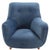 Mid-Century Modern Pair of Italian Mid-Century Modern Upholstered Club Chairs For Sale - Image 3 of 7