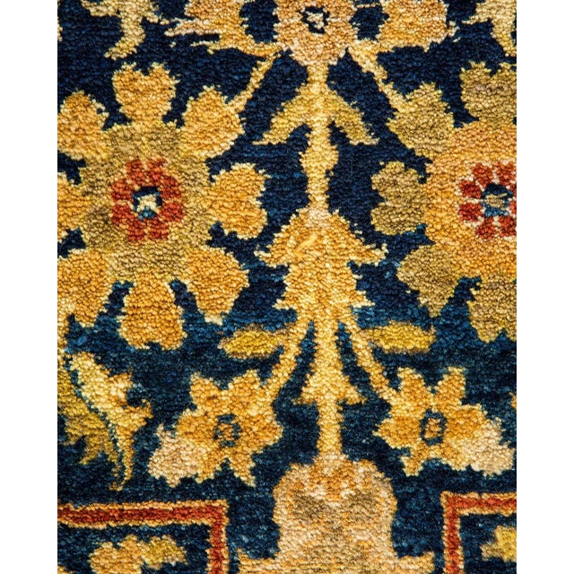 Traditional Mogul, One-of-a-Kind Hand-Knotted Area Rug in Blue, 8' 1" x 10' 4" For Sale - Image 3 of 8