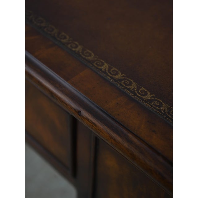 Theodore Alexander Althorp Collection Leather Top Partners Desk For Sale - Image 12 of 17