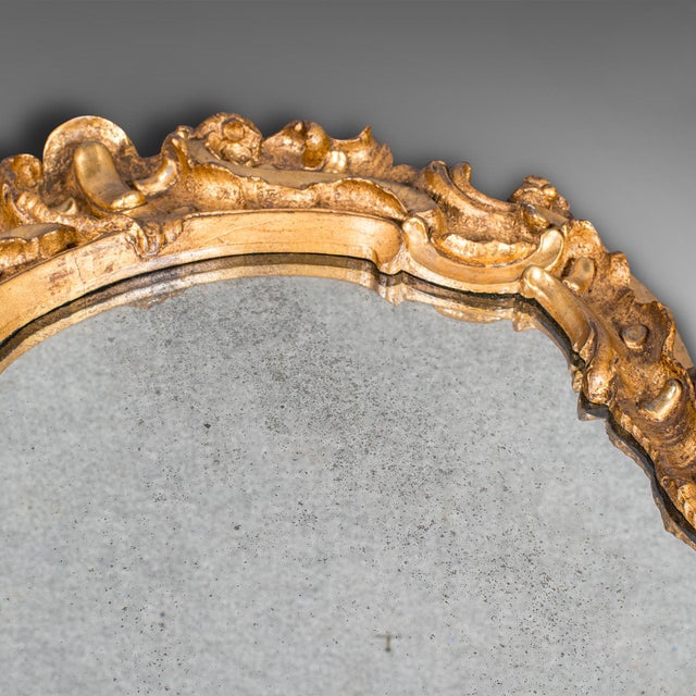 Gold 1850's Antique Hall Mirror For Sale - Image 8 of 9