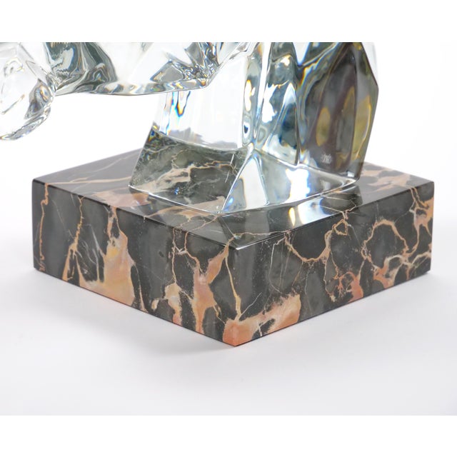 Hand-Carved Rock Crystal Equo Case Horse Head / Marble Base Sculpture For Sale - Image 9 of 12