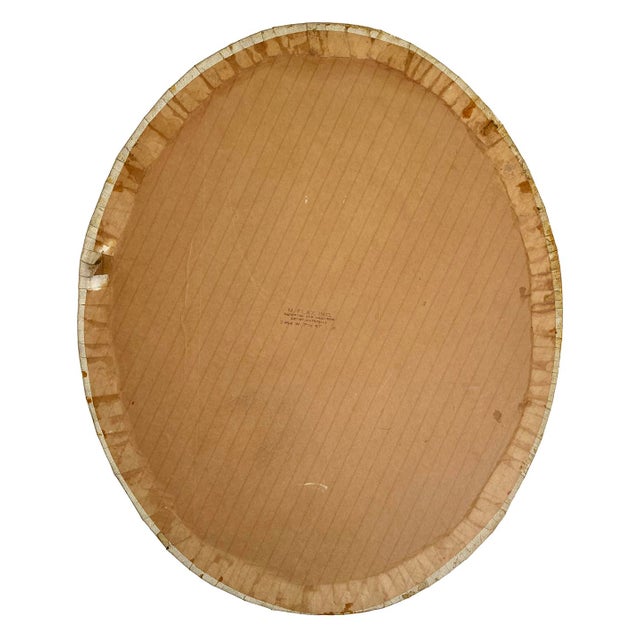 Paint Antique Oval Floral Oil Painting For Sale - Image 7 of 14