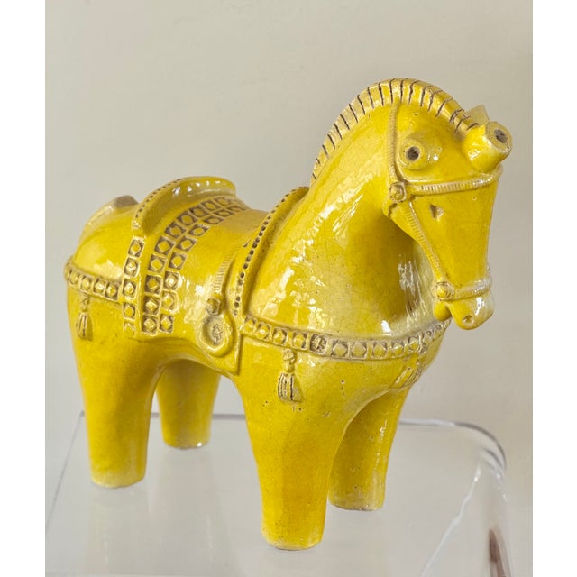 1960s Mid Century Aldo Londi Attributed Glazed Terracotta Horse For Sale - Image 5 of 15