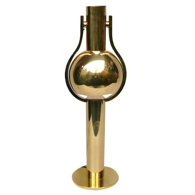 Vintage Space Age Table Lamp in Brass from STAFF, 1970s For Sale
