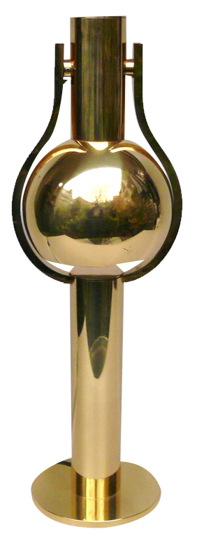 Vintage Space Age Table Lamp in Brass from STAFF, 1970s
