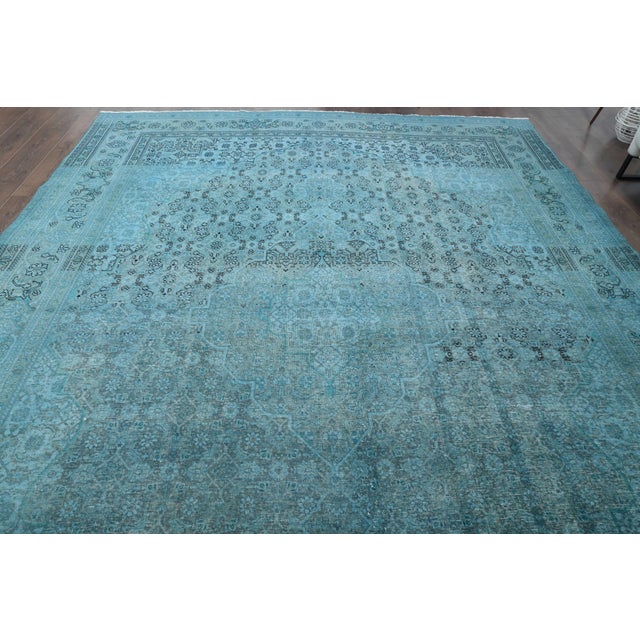 1970s Vintage Persian Handmade Wool Cotton Area Rug For Sale - Image 11 of 11