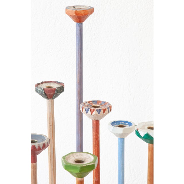 1980s Large Candleholders by Iwan Näslund, Sweden, 1986, Set of 7 For Sale - Image 5 of 10