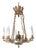 Royal French Empire Gilt Bronze and Forest Green 8-Armed Chandelier, 1950s For Sale