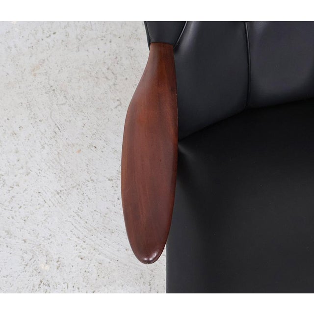 Danish Chairs in Teak and Faux Leather from Erhardsen & Andersen, 1960s, Set of 2 For Sale - Image 11 of 17