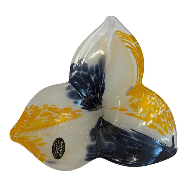 1960s Murano Hand Blown Glass Tri-Color Lily Stem For Sale