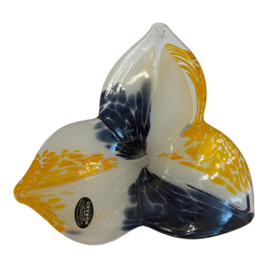 1960s Murano Hand Blown Glass Tri-Color Lily Stem
