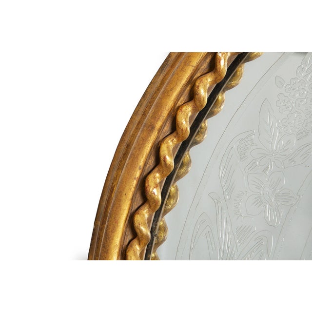 19th Century Large Antique French Louis Philippe Arched-Top Giltwood Pier Mirror Ca. 1870 For Sale - Image 5 of 18