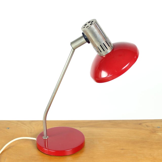 Mid-Century Modern Red Table Lamp by Aka Leuchen, 1970s For Sale - Image 10 of 13