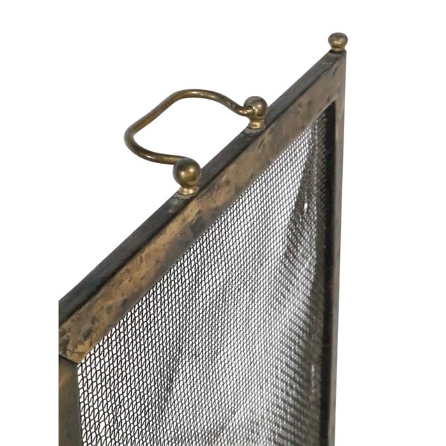 Vintage Arts and Crafts Three Fold Fireplace Screen Spark Guard For Sale - Image 10 of 13