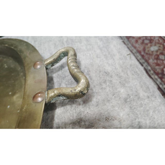 Metal Antique Imperial Russian Brass Samovar Tray — Moscow Factory, Ca. 1890–1905 For Sale - Image 7 of 10