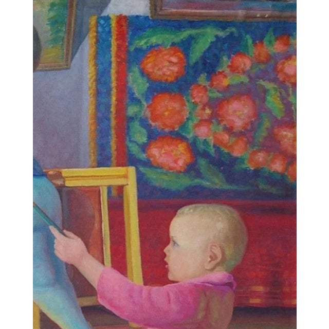 Campaign Soviet Children Portrait Painting, Ukrainian Artist, 1962 105-86 For Sale - Image 3 of 6