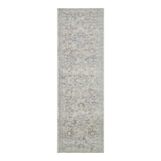 Amber Lewis x Loloi Zuma Pebble / Stone 2'-7" x 7'-9" Runner Rug For Sale