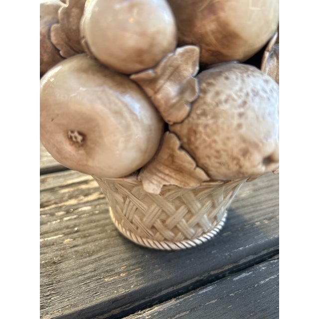 Vintage Mid-Century Italian Creamware Fruit Topiary *Handcrafted in Italy For Sale - Image 9 of 9