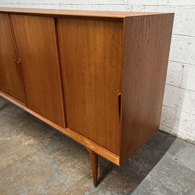 Wood Vintage Omann Jun Model 19 Teak Sideboard by Gunni Omann, Denmark, 1960s Mid Century For Sale - Image 7 of 11