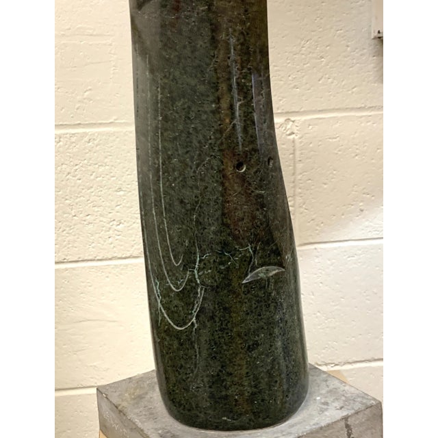 Mid-Century Modern 1957 Green Marble Sculpture Stanley Lewis For Sale - Image 3 of 12
