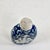 Ceramic Antique Blue & White Enamel Lotus Flower Chinese Snuff Bottle With Stone Stopper For Sale - Image 7 of 15