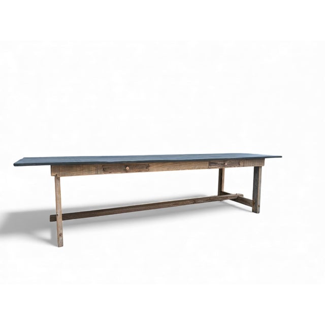 Farmhouse 90" - French Farmhouse Table With Drawers on Both Sides For Sale - Image 3 of 10