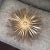 Gold Vintage Gold Tone Metal Flower Mirror For Sale - Image 8 of 10