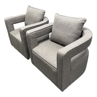 Revelation by Uttermost Nixon Swivel Chairs, Pair For Sale