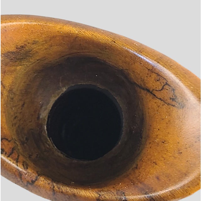 Mid 20th Century Vintage Italian Mid Century Modern Olive Wood Decanter Glass Insert For Sale - Image 5 of 6