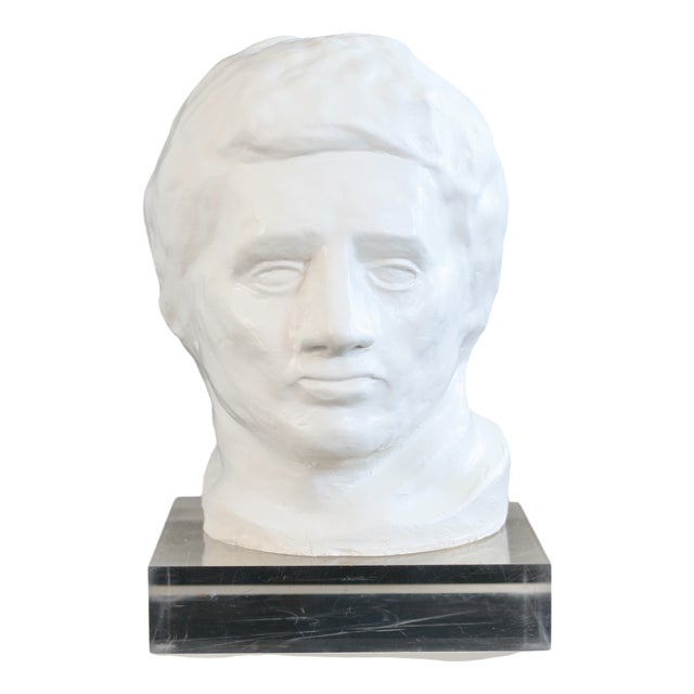 Head Sculpture, 1970s, Plaster For Sale