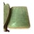 Vintage Wingback Chair and Ottoman by Woodmark Originals in Green Velvet With Terracotta Piping, a Set For Sale - Image 12 of 13