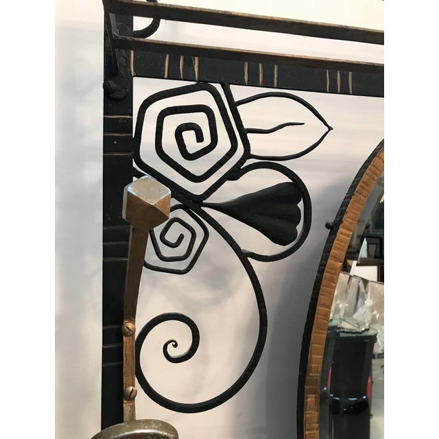 Early 20th Century French Art Deco Hall Tree in Edgar Brandt Style For Sale - Image 5 of 13