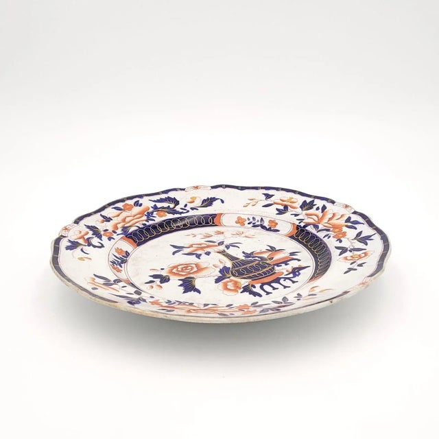 Set of Nine "Auckland" Pattern Ironstone Dinner Plates, England Circa 1835 For Sale - Image 4 of 5