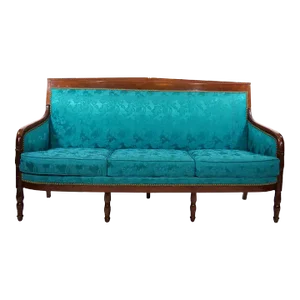 19th Century Mahogany Wood Framed / Upholstered Settee