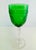 Vintage Emerald Green Pressed Glass Water Goblets With Clear Stems, Set of 13 For Sale - Image 4 of 13