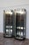 Mid-Century Modern Pair of Mid-Century Modern Henredon Black Lacquer & Brass Glass Display Cabinets With Lighting For Sale - Image 3 of 18