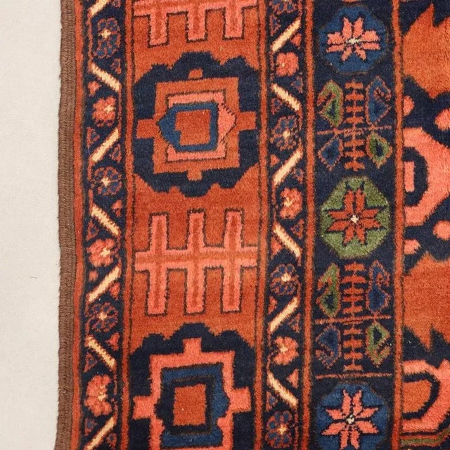 Brown Antique Handmade Heavy Knot Wool Peshawar Rug For Sale - Image 8 of 10